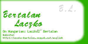 bertalan laczko business card